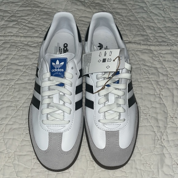 Adidas Original Men’s Samba OG Sneaker White/Black/Granite Size 8 and 5 1/2 - Picture 2 of 16